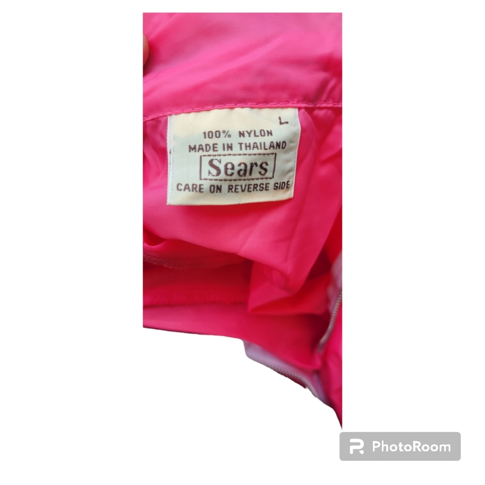 Bright Pink Vintage Sears Windbreaker - Picture 4 of 4